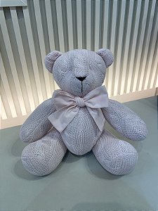 Urso De Pelúcia Médio Rosa Bebe - Total Baby