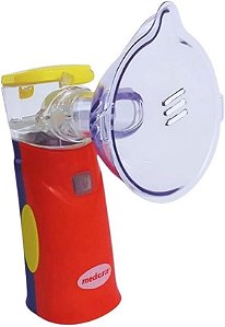 Inalador/Nebulizador Portátil Infantil Mesh Kids Com Bateria Recarregável - Vermelho