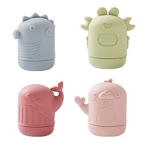 Brinquedo De Banho Em Silicone Selva/ Mar