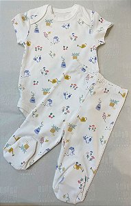 Pijama Body E Calça Pima - Jardim