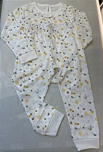 Conjunto Pima Com Botão Abelhas