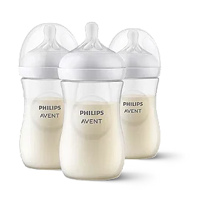 Kit Triplo Mamadeira Petala 260ml - Transparente