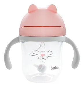 Copo Canudo com Dispositivo Gatinho Rosa - Buba
