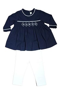 Vestido Manga Longa com Calça Pima Peruano Vivi