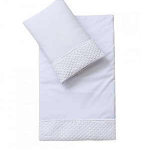 Colchonete de Carrinho com Fronha Malha Pompom Matelado Blanche - Biramar