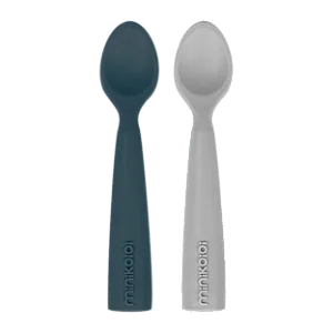 Colheres em Silicone Scooper Mineral Blue/Grey - Minikoioi