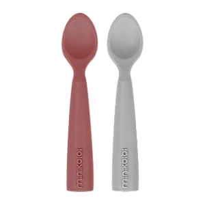 Colheres em Silicone Scooper Velvet Rose/Powder Grey - Minikoioi