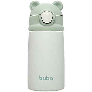 Garrafa Termica Parede Dupla Ursinho Verde - Buba