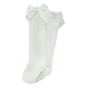 Meia 3/4 com Laço 16/20 Feminino Branco - Pimpolho