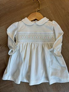 Vestido de Algodão Pima Smock Off White