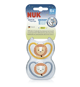 Kit de 2 Chupetas Space Night Nuk 6+ Boy