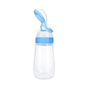Colher Dosadora em Silicone com Tampa Azul - Adoleta