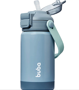 Copo Térmico Parede Dupla com Bico e Canudo Ocean - Buba