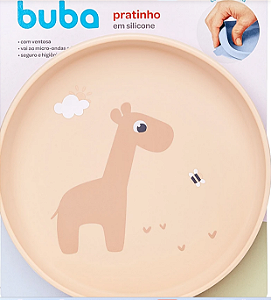 Pratinho Em Silicone Com Ventosa Cloudy Buba - BEGE