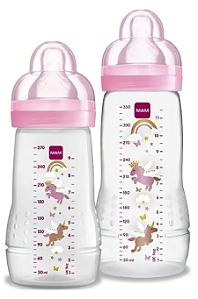 Kit 2 Mamadeiras MAM Easy Active 270/330ml Rosa
