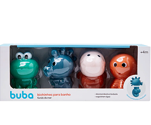 Brinquedos Bichinhos para Banho Laváveis Fundo do Mar - Buba