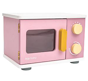 Brinquedo De Madeira Forno Micro-ondas Rosa Büp Baby
