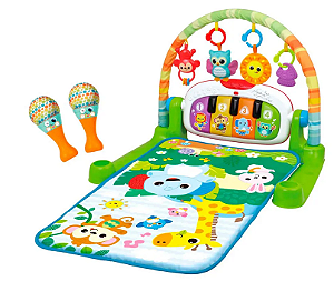 Tapete de Atividades Com Teclado - Amigos da Selva Com Maracas - Winfun - Colorido