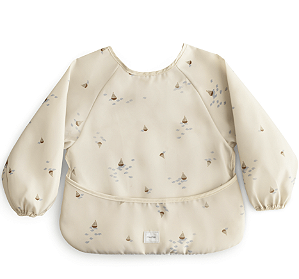 Babador Avental Com Mangas Longas Barcos Mushie