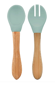 Colher e Garfo Dig In River Green - Minikoioi