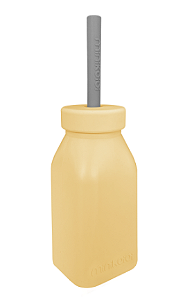 Garrafa com Canudo Amarelo e Cinza - Minikoioi