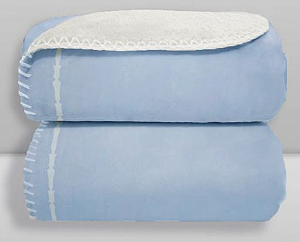 Manta Laço Bebê Velvet Moon Frame Azul