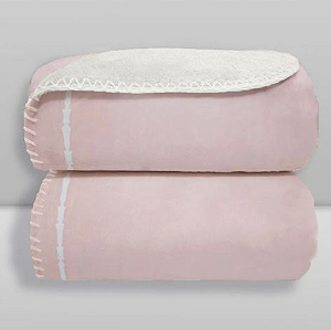 Manta Laço Bebê Velvet Moon Frame Rosa
