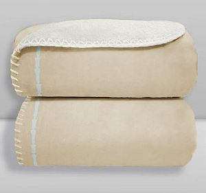 Manta Laço Bebê Velvet Moon Frame Bege