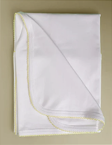 Manta Lisa Pima Picueta Amarelo