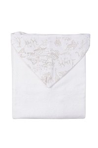 Toalha com Capuz e Fralda Toile d Cinza