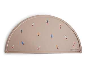 Jogo Americano de Silicone Marrom Foguete Mushie