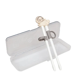 Hashi para Treinamento Kids Panda Pebble Cinza Claro (com Case) Marcus & Marcus