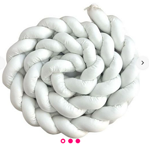 Trança Protetora de Berço e Cama Percal 400 Fios Branco