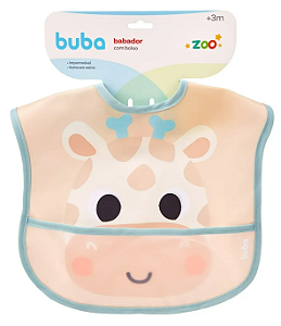 Babador com Bolso Impermeável - Girafa