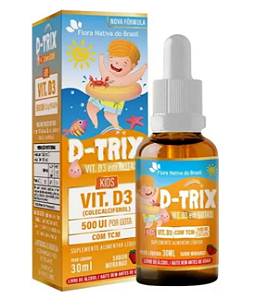 D-TRIX (Vitamina D3 infantil) 30ml - Flora Nativa Sabor:Morango