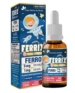 FERRIX (Ferro infantil) 30ml - Flora Nativa Sabor:Morango