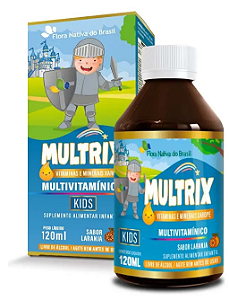 Multivitamínico Líquido Infantil Flora Nativa Multrix Kids Sabor Laranja 120ml