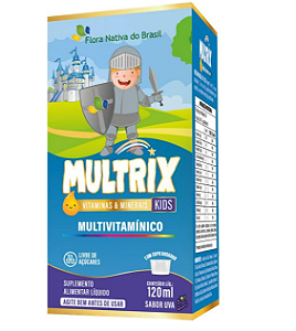MULTRIX (Xarope Infantil com Vitaminas de A a Z) 120ml - Flora Nativa (120ml, Uva)