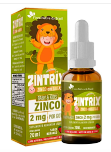 ZINTRIX (Zinco Infantil) 20ml - Flora Nativa Sabor:Morango