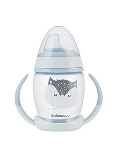COPO COM BICO DE SILICONE 200 ML HAPPY FACE BLUE KB