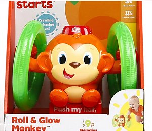 Brinquedo de Engatinhar Bright Starts Roll & Glow Monkey - 6 Meses+