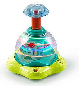 Brinquedo Musical Bright Starts Press & Glow Spinner - Para Bebês (6m+)