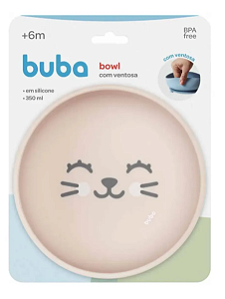 Bowl Em Silicone Gumy com Ventosa Pessego - Buba