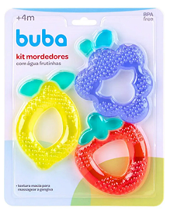 Kit Mordedores com Agua Frutinhas - Buba