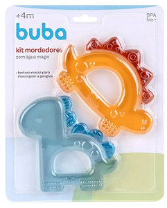 Kit Mordedores com Agua Magic Dino - Buba
