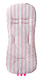 Capa para Carrinho de Bebê Liz Listrado Rosa