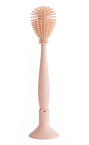 Escova Para Mamadeira De Silicone Rosa Mushie