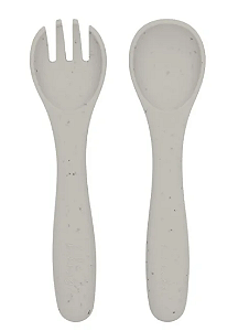 KIT GARFO E COLHER SILICONE PLATINUM SAND