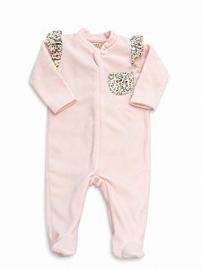 Macacão Soft Rosa Bebê Floral