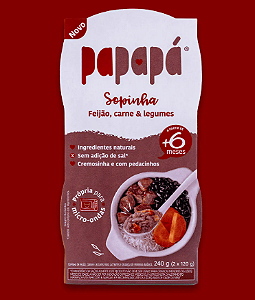 Sopinha Papapá de Feijão, Carne e Legumes 240g